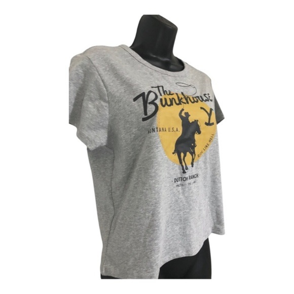 Yellowstone gray The‎ Bunkhouse dutton ranch Montana USA tshirt size large new - Picture 5 of 10
